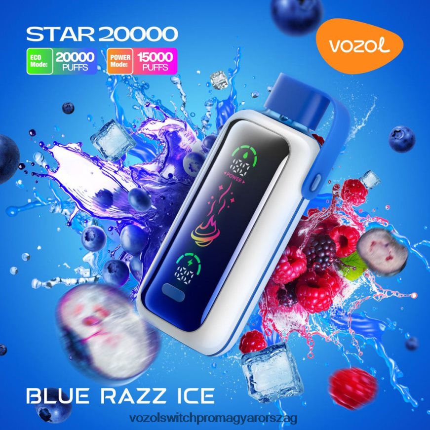 VOZOL Bar Magyarország - kék razz jég VOZOL STAR 20000 82N4V44