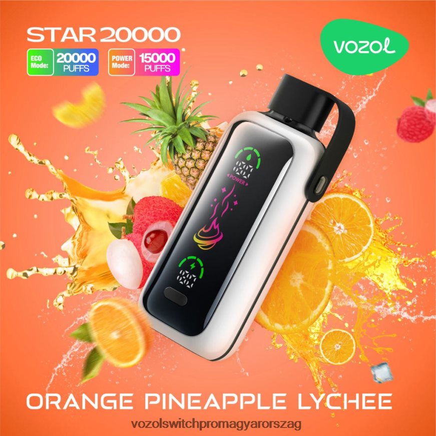 VOZOL Bar Magyarország - narancsos ananászos licsi VOZOL STAR 20000 82N4V415