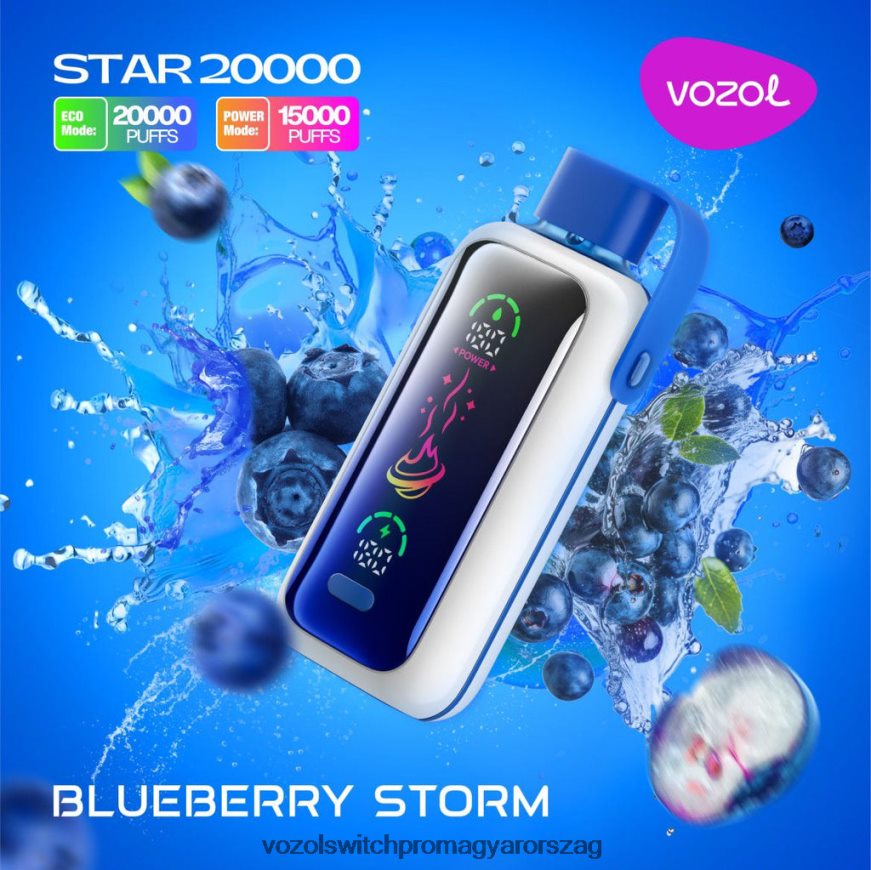VOZOL Eldobható Cigaretta - áfonya vihar VOZOL STAR 20000 82N4V45