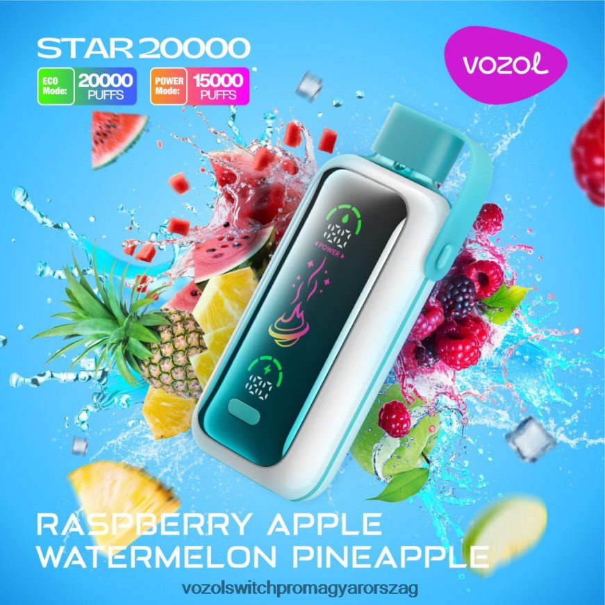 VOZOL Vape Vélemények - málna alma görögdinnye ananász VOZOL STAR 20000 82N4V418