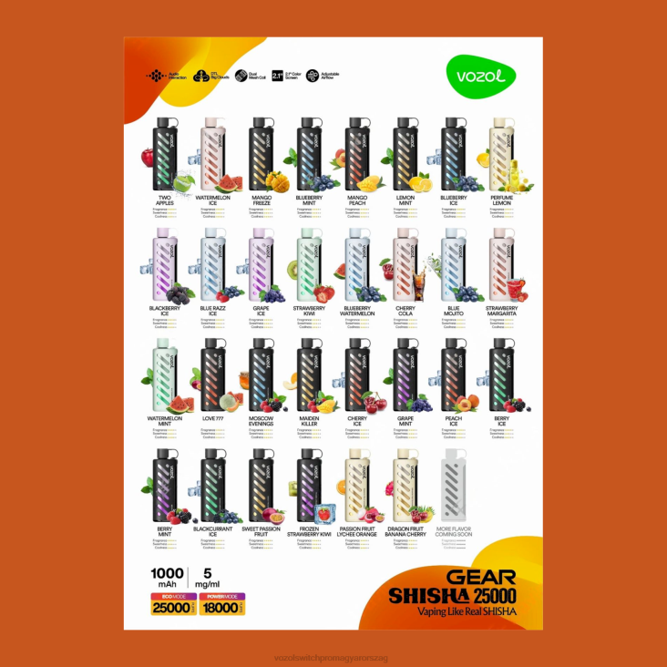 VOZOL Magyarország - VOZOL váltó shisha 25000 6DV21