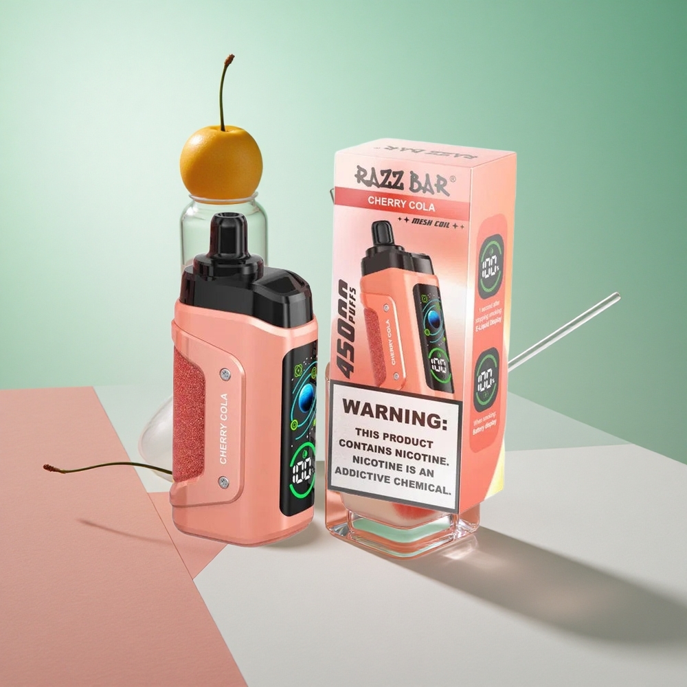 Cseresznyes Kóla Razz Bar 45000 Puffs Egyszerhasználatos Vape 1,0 Ohm Mesh Coil és Beállítható Légáramlás