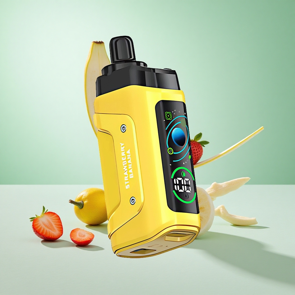 Eper-Banán Razz Bar 45000 Puffs Elérhető Puffok Száma 20 mg/ml Nikotin Erősség