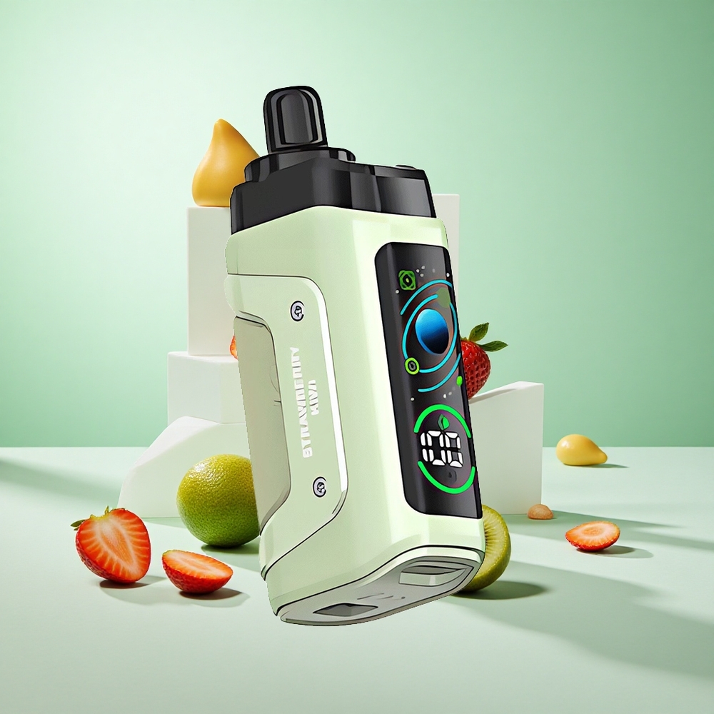 Eper-Kiwi Razz Bar 45000 Belégzés Eldobható E-cigaretta Állítható Levegőáramlás és Típus-C Töltés