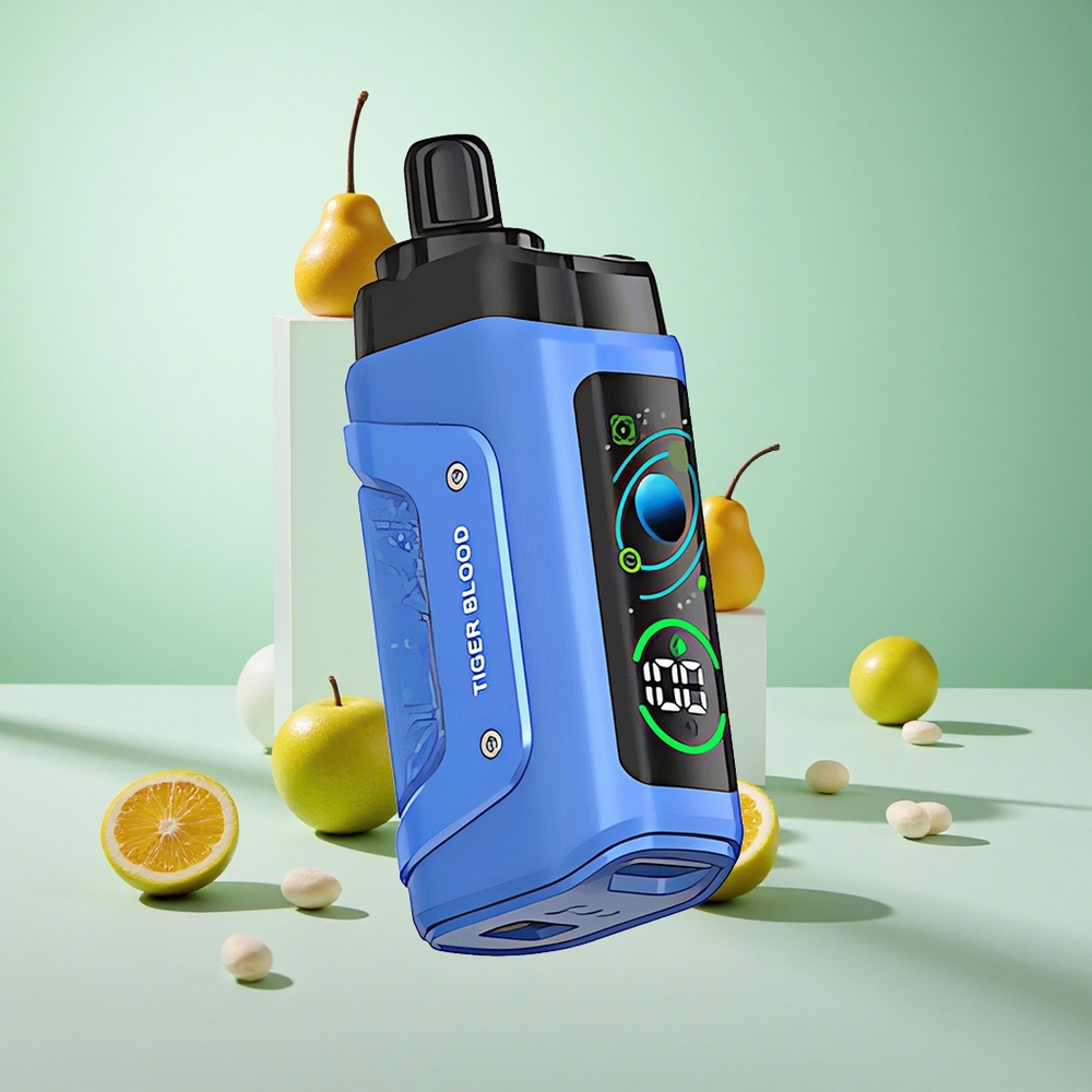 Tigrisvér Razz Bar 45000 Puffs Elektromos Cigaretta 1,0 ohmos hálós tekercs és Állítható Légáramlás