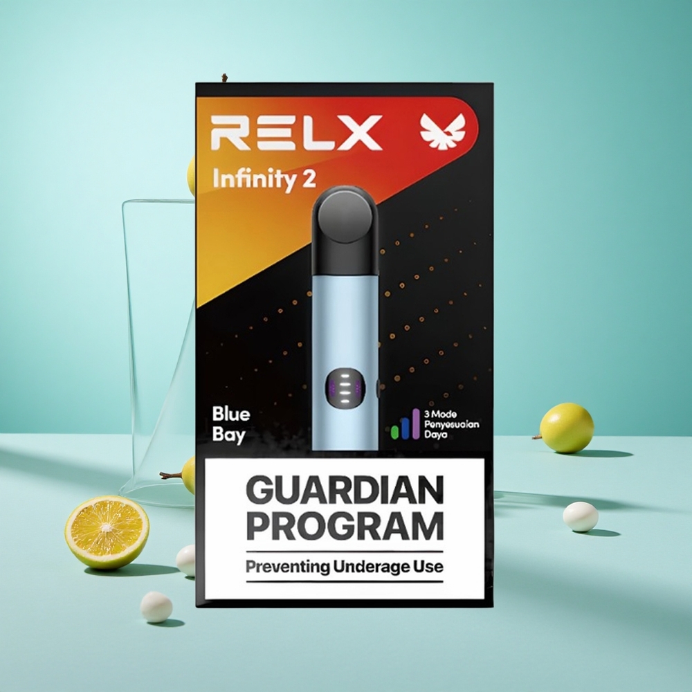 Kék Relx Infinity 2 Vape Device 600-650 Puffs Pod Kapacitás: 1,9 ml, Töltőcsatlakozó: USB Type-C