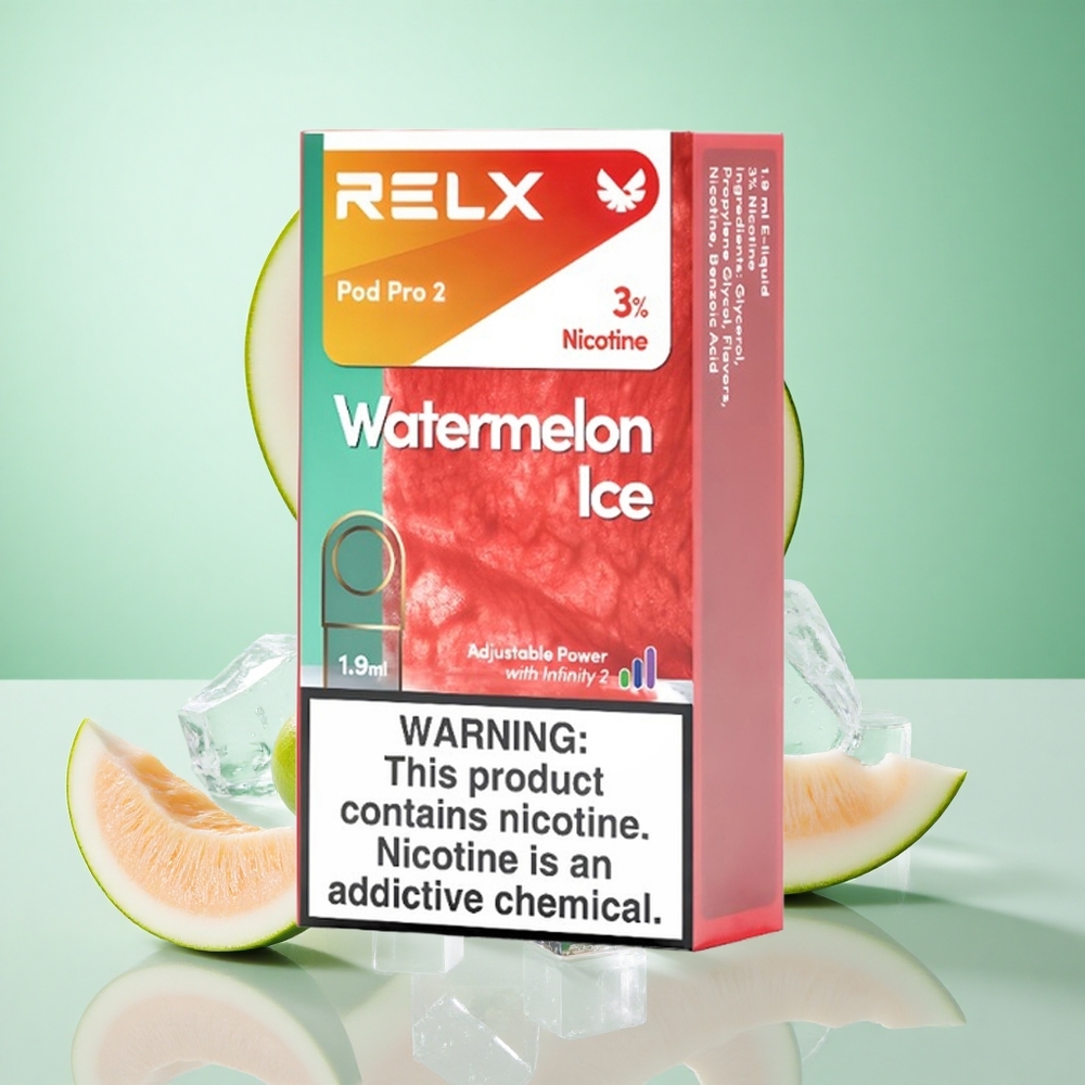 Görögdinnye Jég Relx Pod Pro 2 600 Puffs Nikotin Tartalom: 3%, Gőzkapacitás: 1.9ml