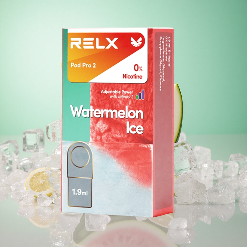 Görögdinnye Jég Relx Pod Pro 2 600 Puffs Nikotinszint: 0%, Folyadékkapacitás: 1.9ml