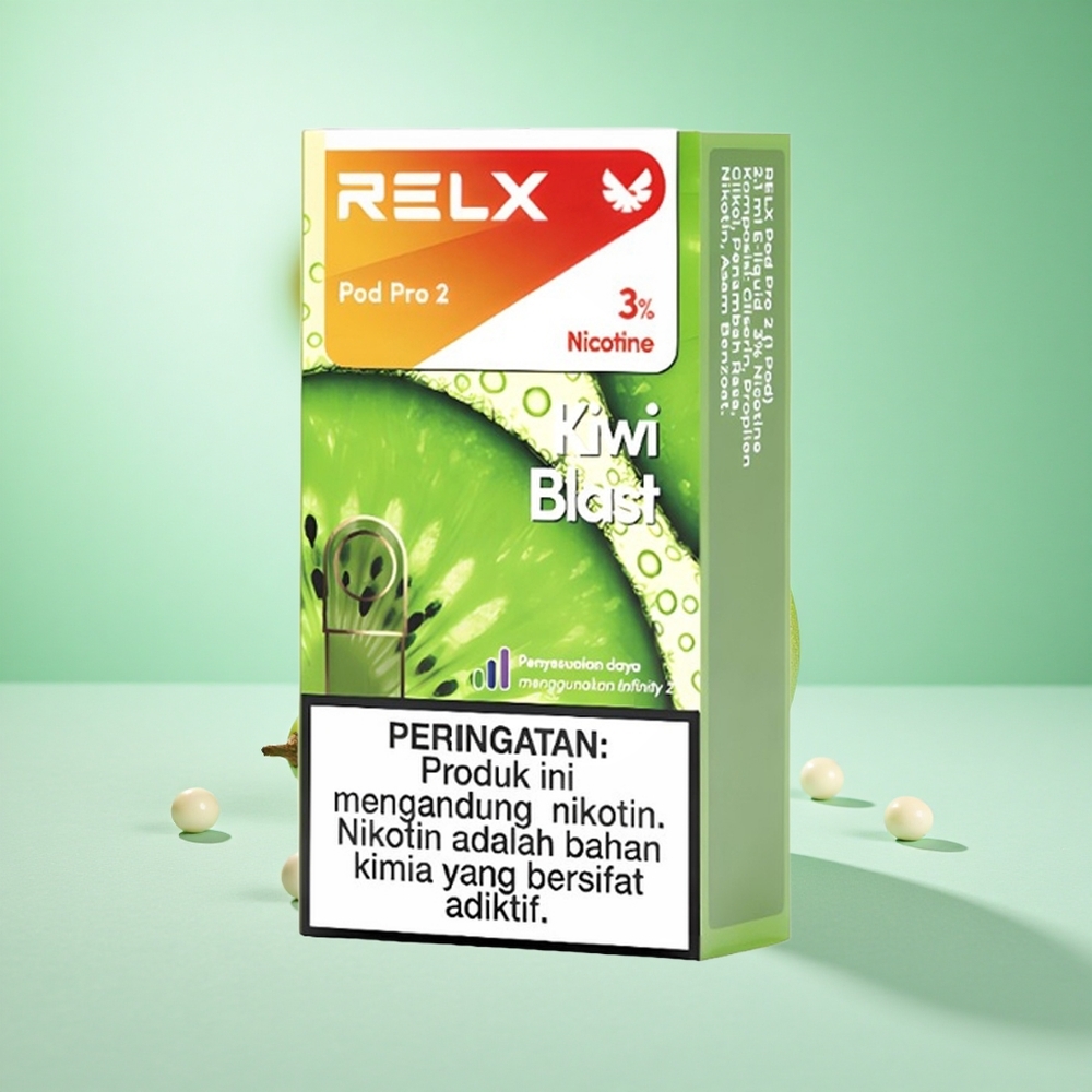 Kivi Robbanás Relx Pod Pro 2 600 Puffs Nikotintartalom: 3%, Gőzkapacitás: 1,9ml