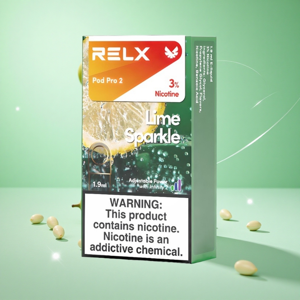 Mézecitrom Relx Pod Pro 2 600 Puffs Nikotintartalom: 3%, Pára kapacitás: 1,9ml