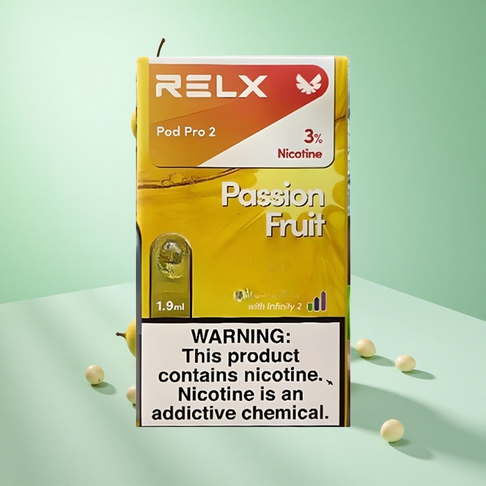 Passion Gyümölcs Relx Pod Pro 2 600 Puffs Nikotintartalom: 3%, Gőzkapacitás: 1.9ml