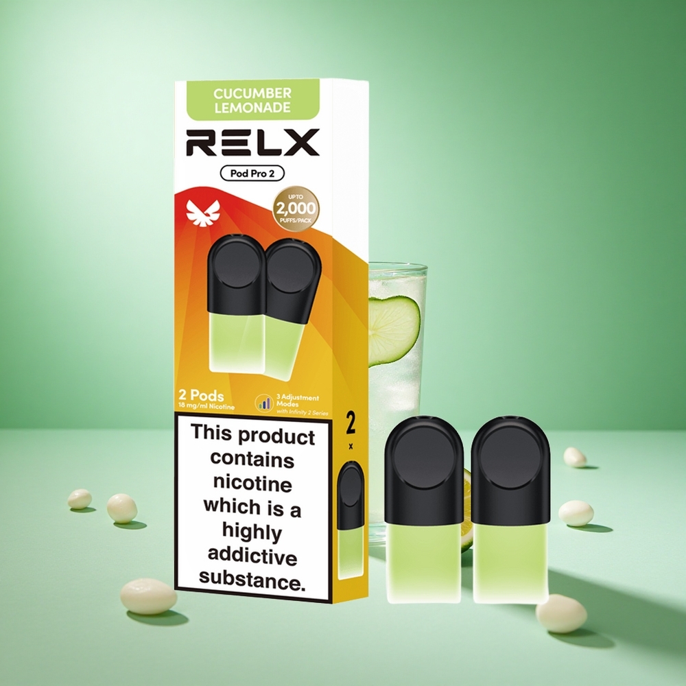 Ízesítmény-Komló Limonád Relx Pod Pro 2 600 Puffs Nikotin Tartalom:1,8%, Gőzkapacitás: 1,9ml